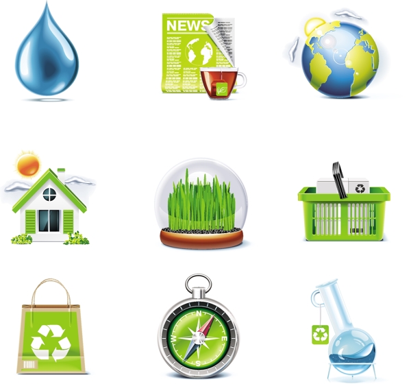 绿色环保logo图标图片