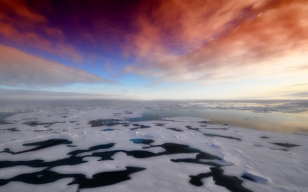 南极的雪景