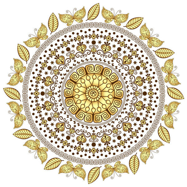 古典圆盘花纹图案图片