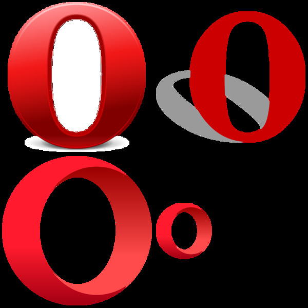Opera标志免抠png透明图层素材