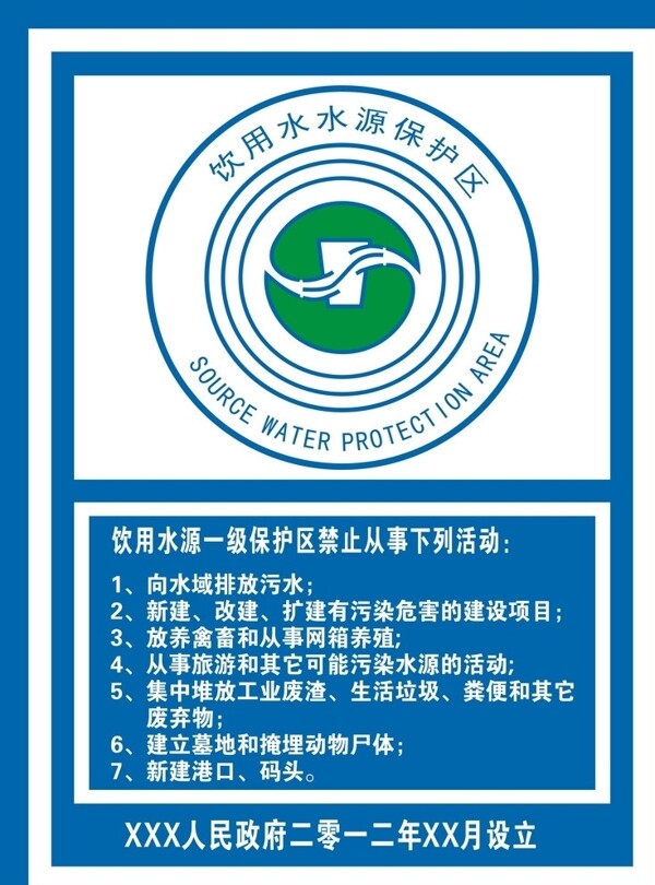 水源保护界标图片