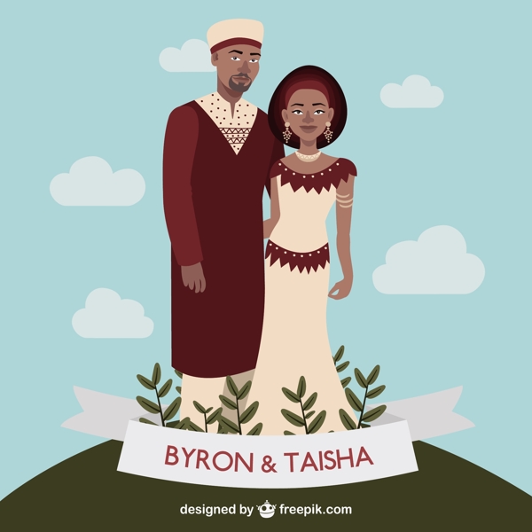 非洲婚礼夫妇