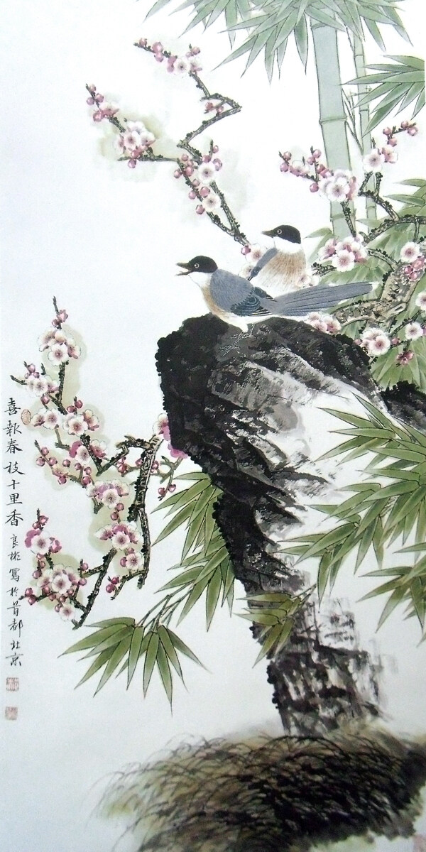 国画山水花鸟图片