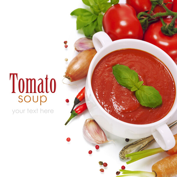 西红柿酱与蔬菜图片