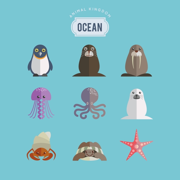 矢量海洋动物