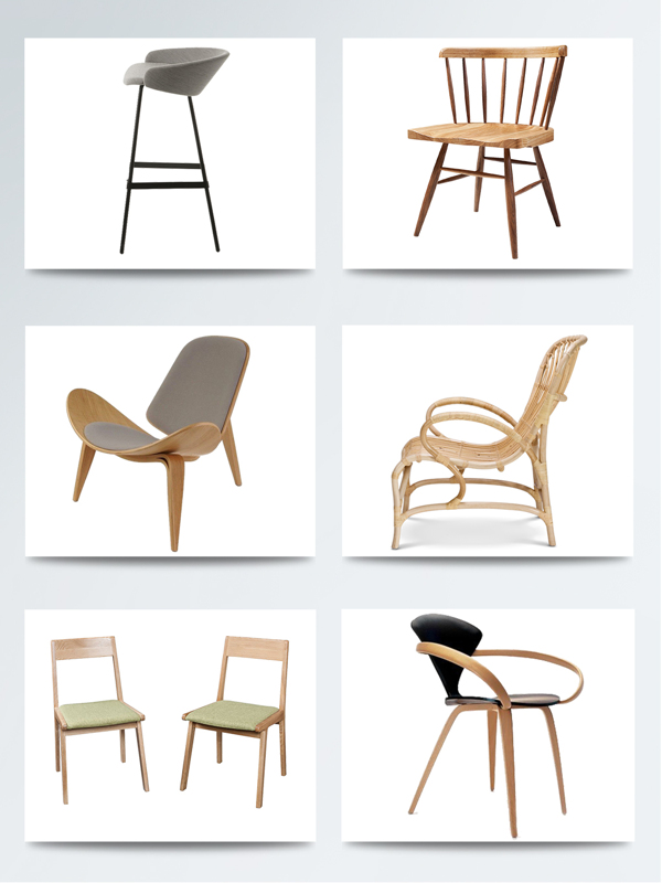 实物椅子木质简约