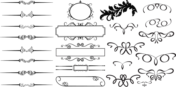 矢量素材的精致图案边框矢量素材05