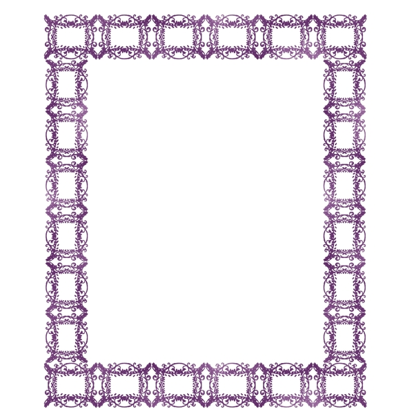 紫色花纹装饰边框