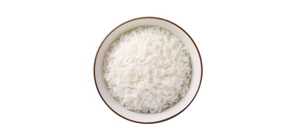 一碗大米食物碗俯视图可口素材