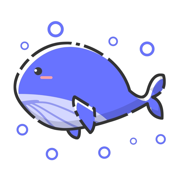 卡通海洋鲸鱼