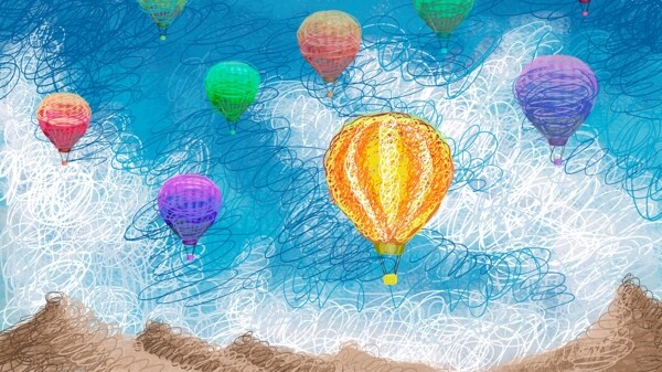 热气球世界旅游日浪漫土耳其线圈