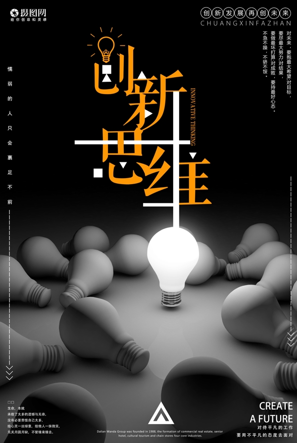 创新思维企业文化创意海报