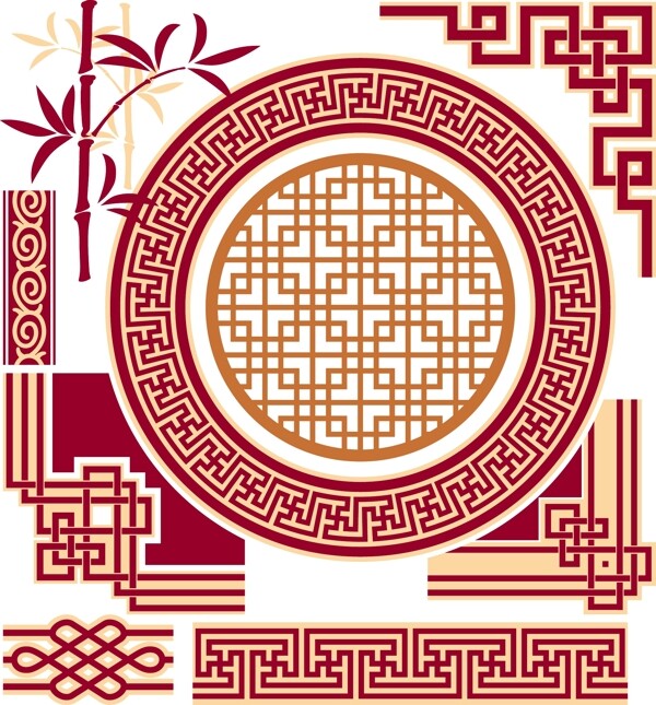 中式古典花纹边框