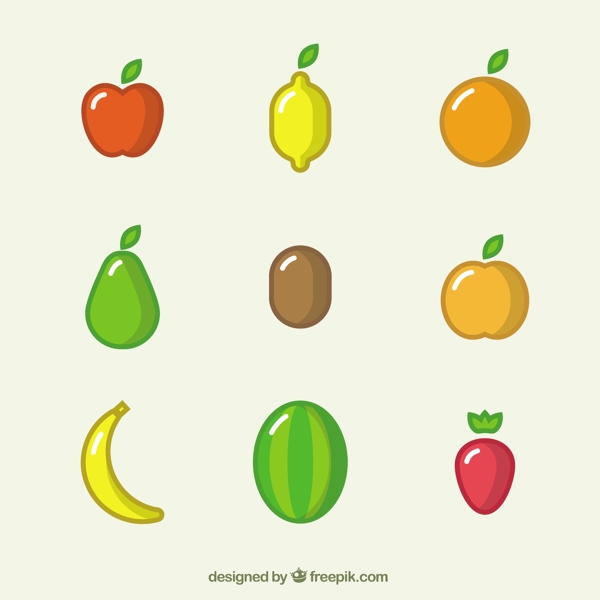 五颜六色的水果图标