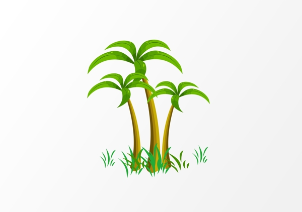 夏季椰子树绿色植物元素