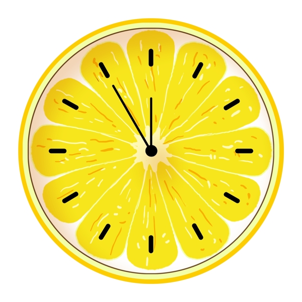 可爱的黄色闹钟插画