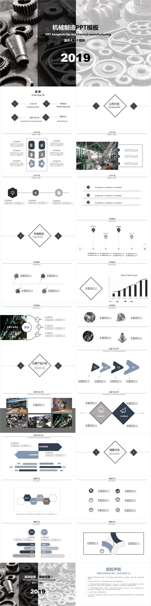 机械制造商业通用PPT模板