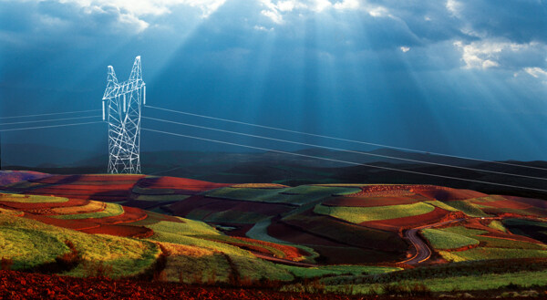 电力建设自然风景图片