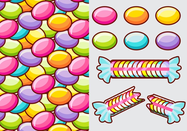 Smarties糖果矢量元素