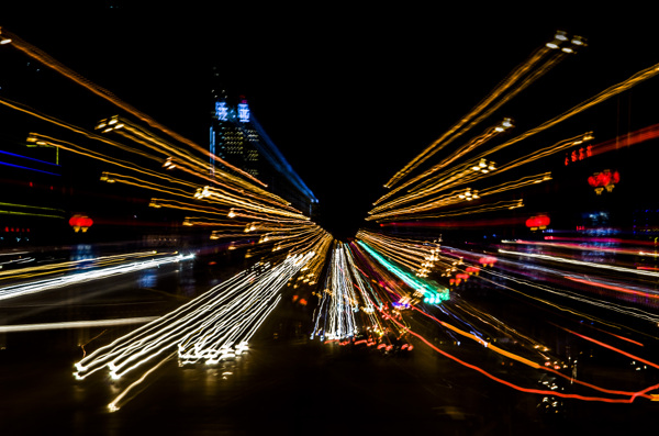 夜景路灯图片