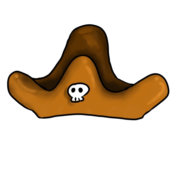 棕色的海盗帽子插画