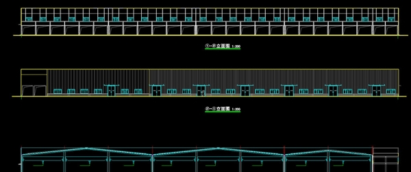 钢结构厂房平立剖面图片