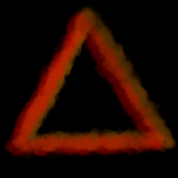 橙色三角形水彩框