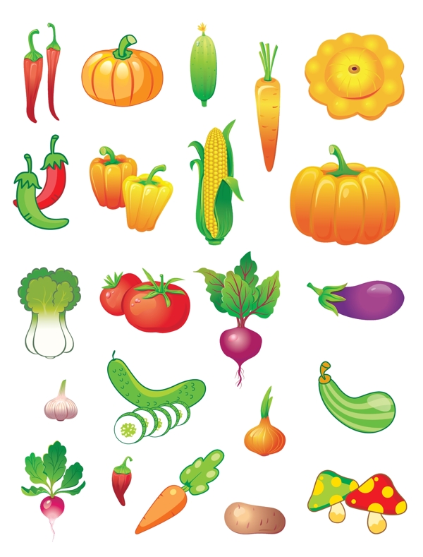 卡通素材图蔬菜图片
