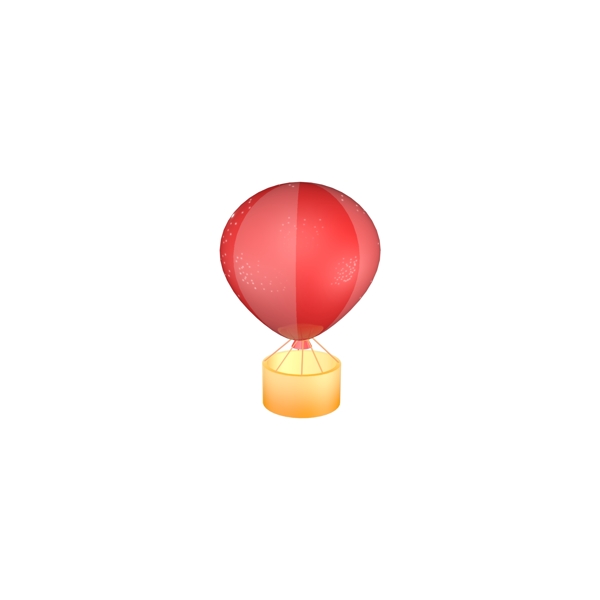 C4D热气球七夕热气球情人节元素气球