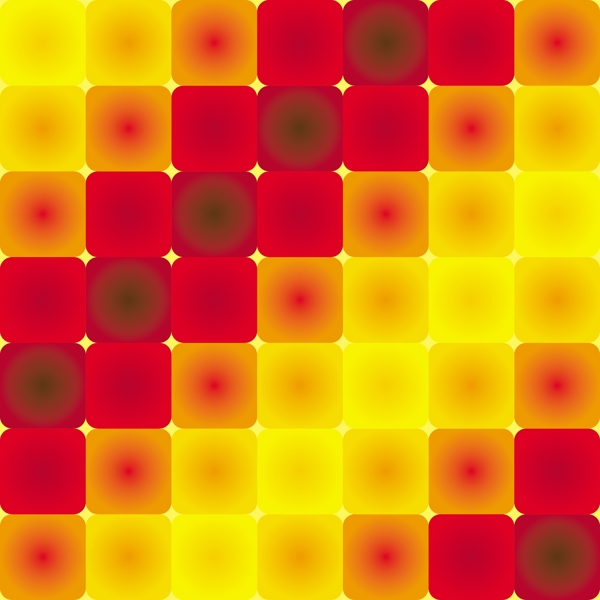 黄色和红色的花纹背景