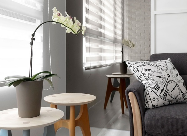 现代时尚客厅深灰色布艺沙发室内装修效果图