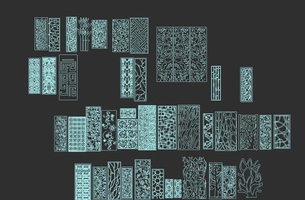 3d隔断镂空模型图片