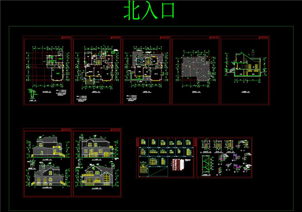 北入口cad图纸