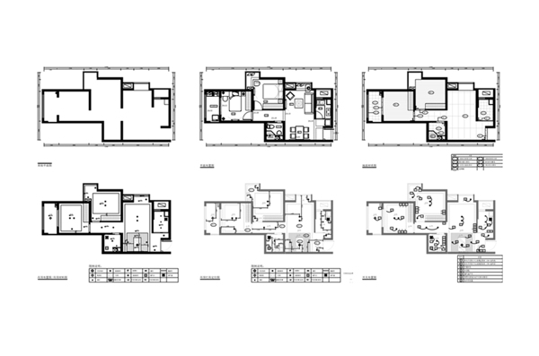 现代风两居室CAD图纸