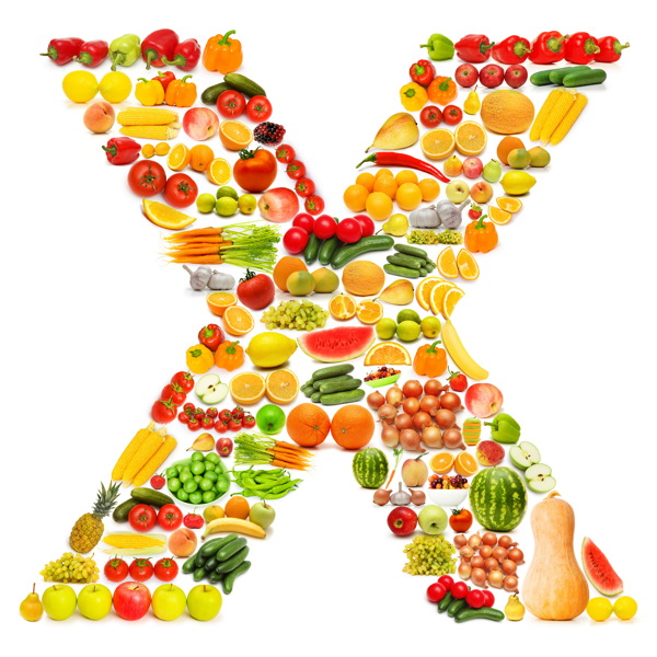 蔬菜水果组成的字母A图片