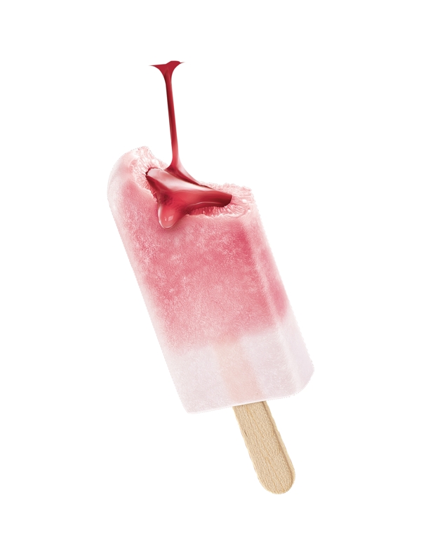 草莓沙冰冰棍雪糕图片