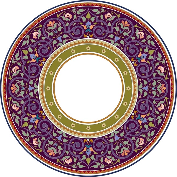 紫色圆环地毯