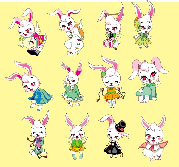 卡通兔子小白兔图片