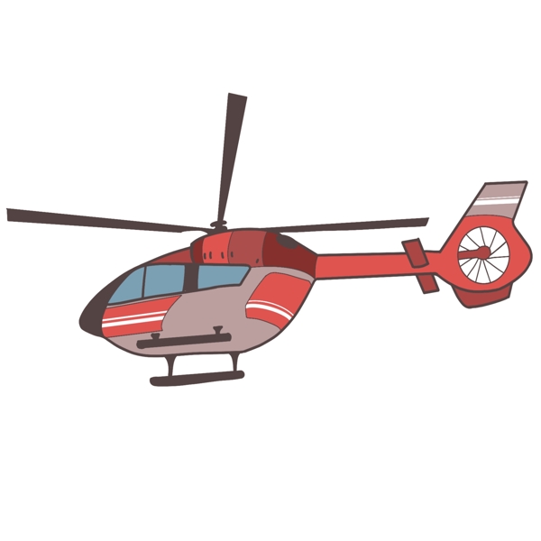 一架直升飞机插画