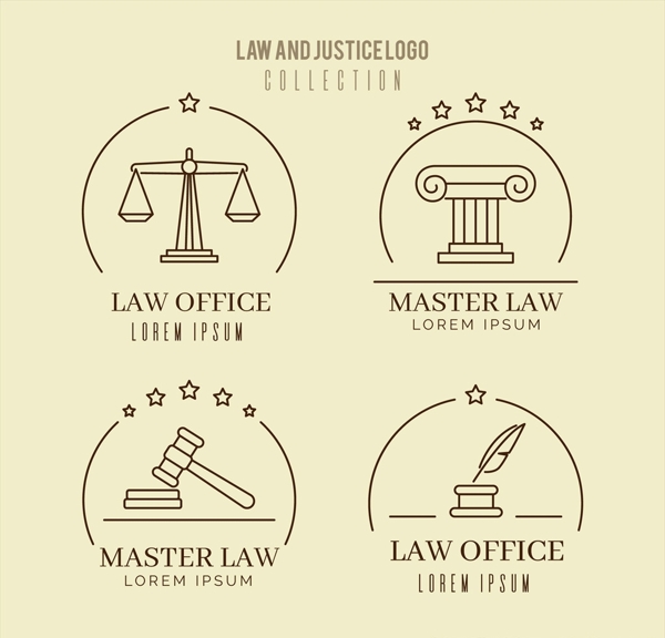 法庭主题图案icon图标