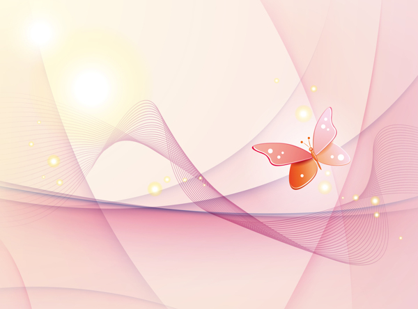 粉色蝴蝶背景图片