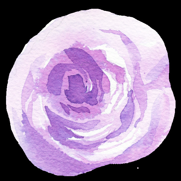 手绘粉紫色花朵PNG透明素材