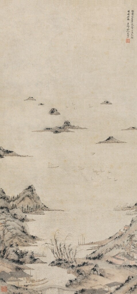 太湖泛舟图图片