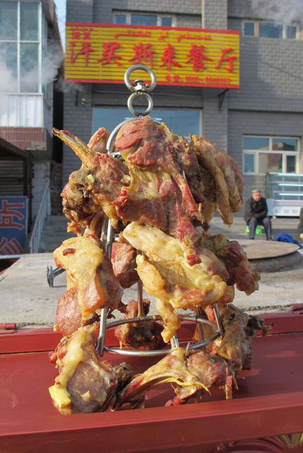 新疆特色美食馕坑肉图片