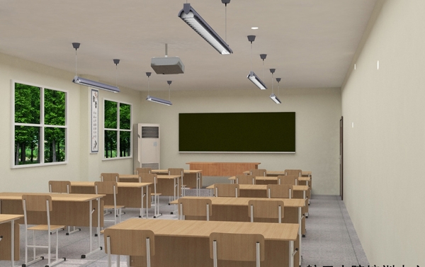 多媒体教室室内装修设计3D模型