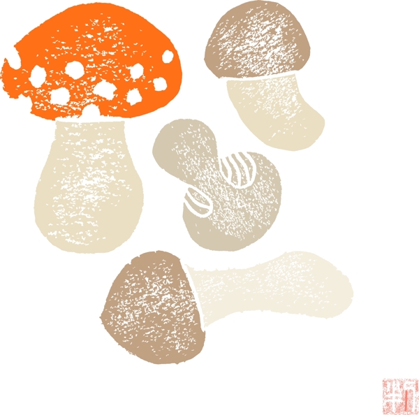卡通蘑菇设计素材