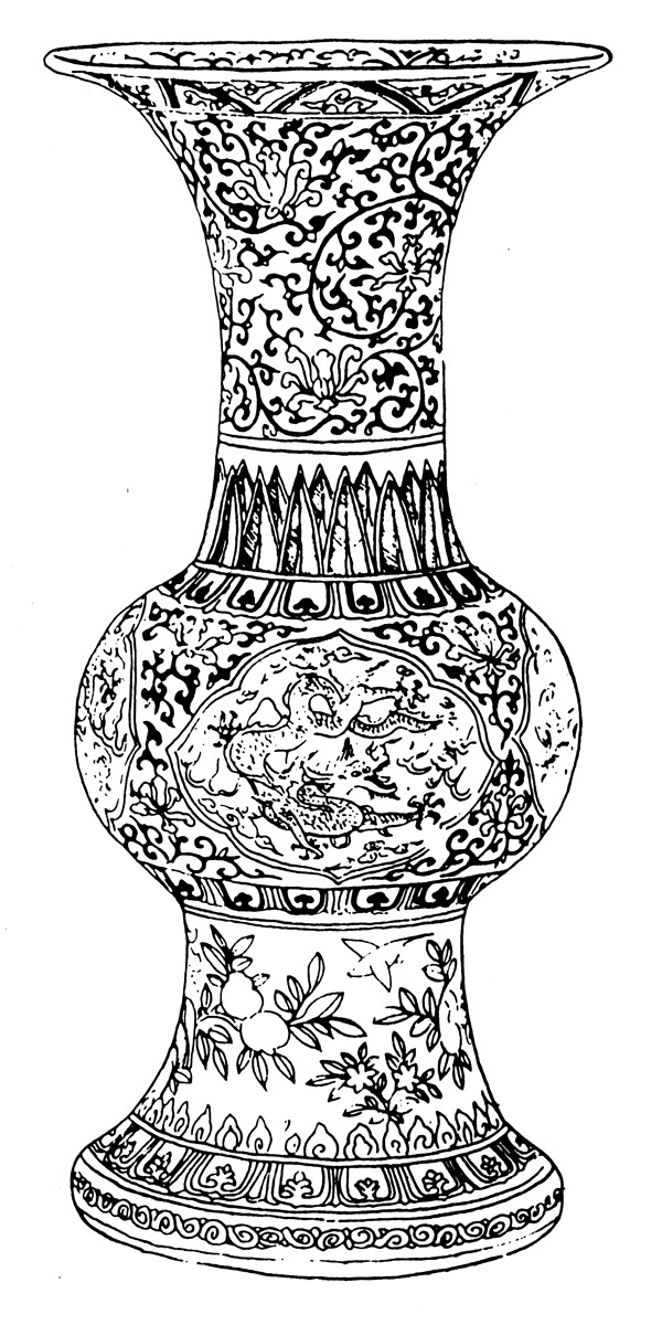 器物图案元明时代图案中国传统图案019