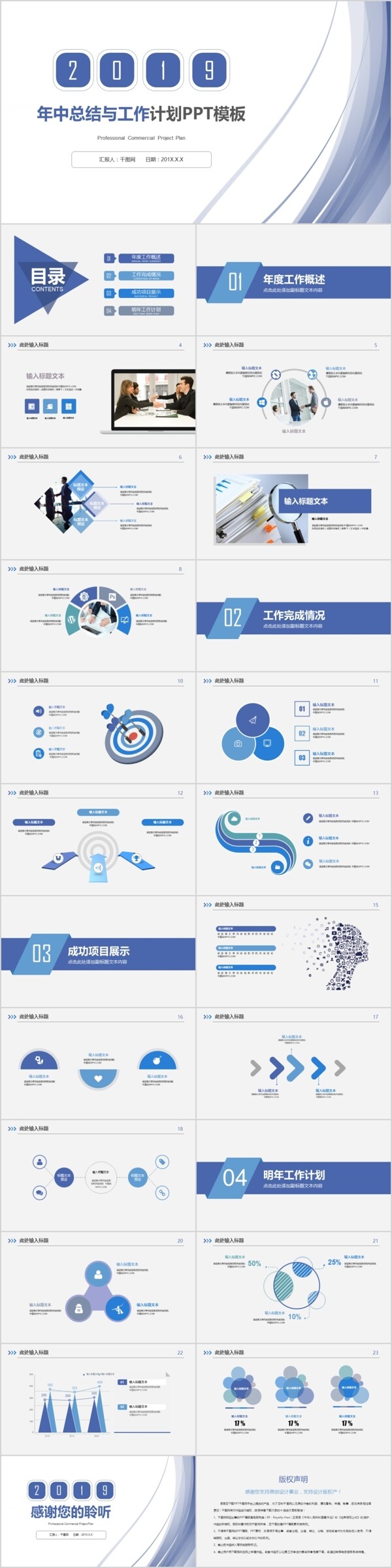 年终总结工作汇报新年计划策划ppt模版