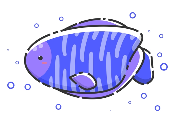 蓝紫色鱼类生物