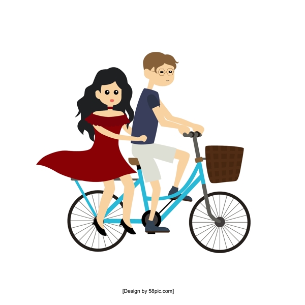 创意骑单车情侣